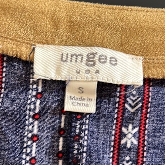 UMGEE Striped Multi Colored Aztec Boho Tunic Dress/top - Picture 10 of 11